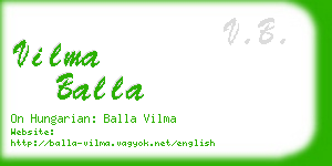 vilma balla business card